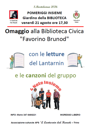 San Bartolomeo 2026 - Pomeriggi insieme