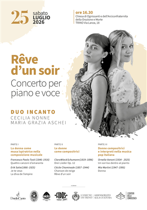 Sentieri della Conoscenza
Rêve d'un soir. Concerto per piano e voce.
