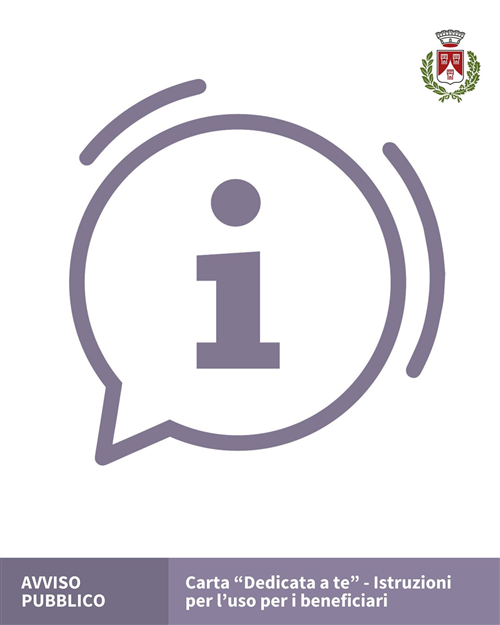 Carta "Dedicata a te" - INPS - istruzioni per l’uso per i 75 beneficiari