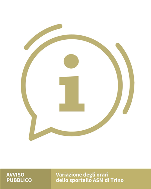 Variazione degli orari dello sportello ASM di Trino